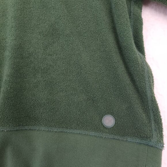 Outerknown Sweatshirt Women Large Green Hightide Crew Terry Cloth Pullover Beach - Picture 6 of 8